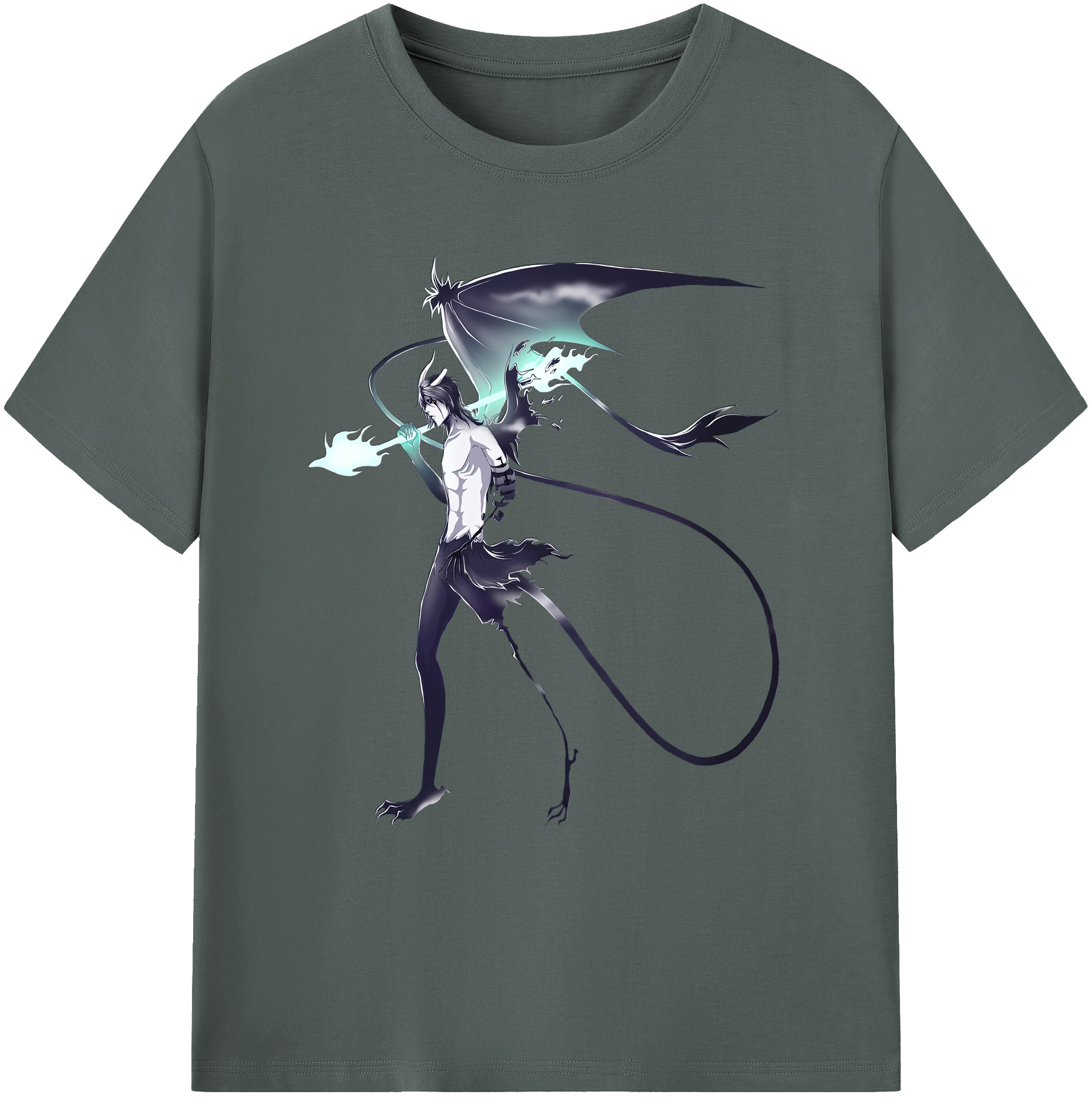 （画像用） ブリーチ ウルキオラ·シファー BLEACH Ulquiorra cifer 綿100％ メンズ半袖Tシャツ｜肌触りやわらか＆通気性